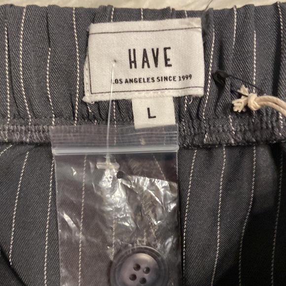 HAVE Women’s Pants size L brand new with tag color gray with white stripe - Picture 7 of 12